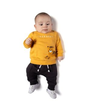 Conjunto Tiger Bebê Blusa e Saruel Moletom Menino TMX